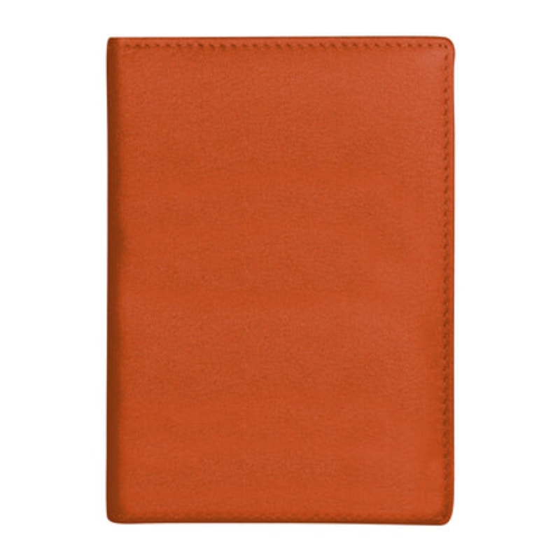 Leather Passport Wallet  Orange